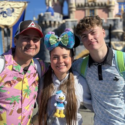 Grinning from ear to ear at the Happiest Place on Earth!
